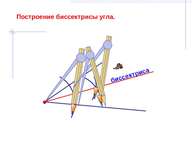 биссектриса Построение биссектрисы угла. 