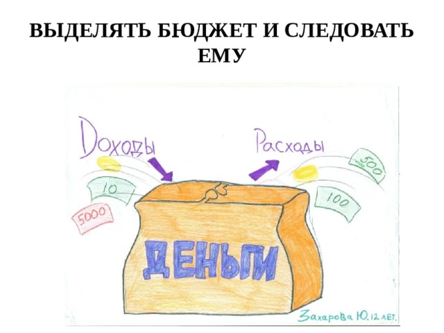 ВЫДЕЛЯТЬ БЮДЖЕТ И СЛЕДОВАТЬ ЕМУ 