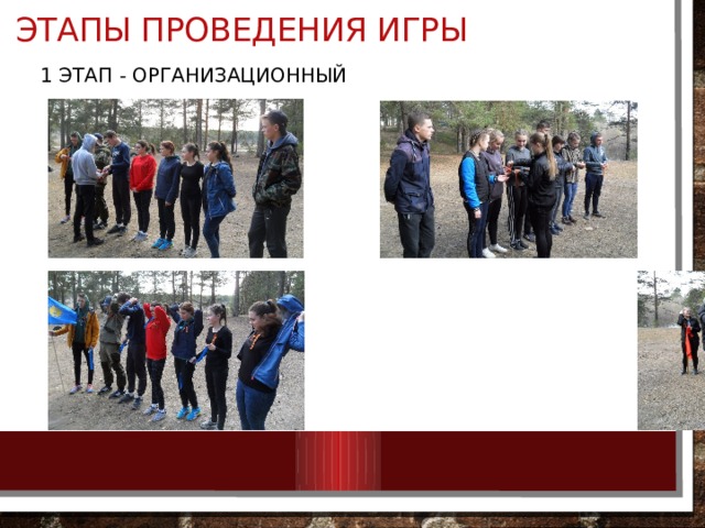 Этапы проведения игры  1 этап - организационный 