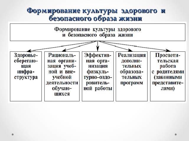 Формирование культуры здорового и безопасного образа жизни 