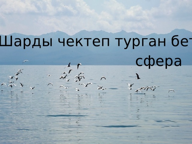7. Шарды чектеп турган бет сфера 