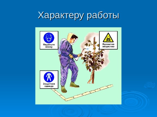 Характеру работы 