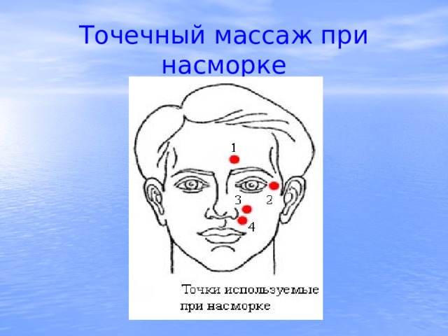 Точечный массаж при насморке 