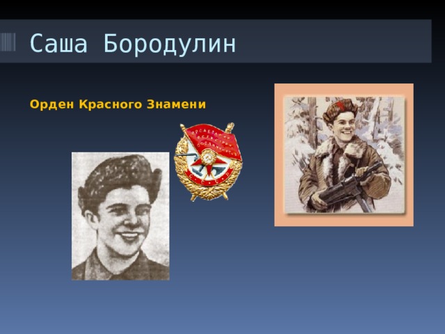 Саша Бородулин Орден Красного Знамени 
