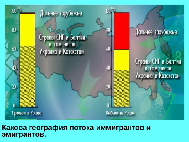 Какова география потока иммигрантов и эмигрантов.  