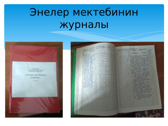 Энелер мектебинин журналы 