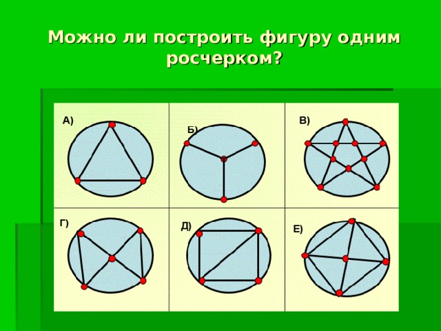 Можно ли построить фигуру одним росчерком? 