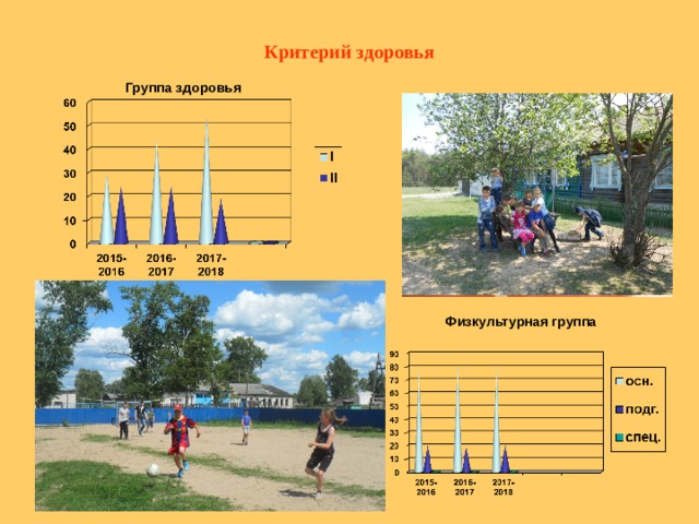 Критерий здоровья Группа здоровья Физкультурная группа  