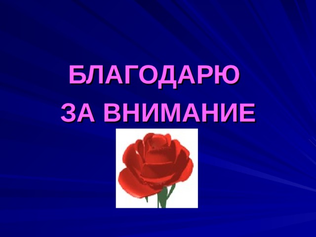 БЛАГОДАРЮ ЗА ВНИМАНИЕ 