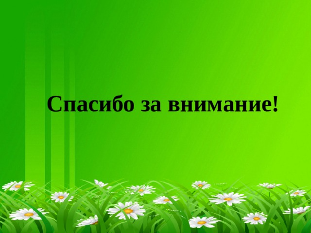   Спасибо за внимание!  
