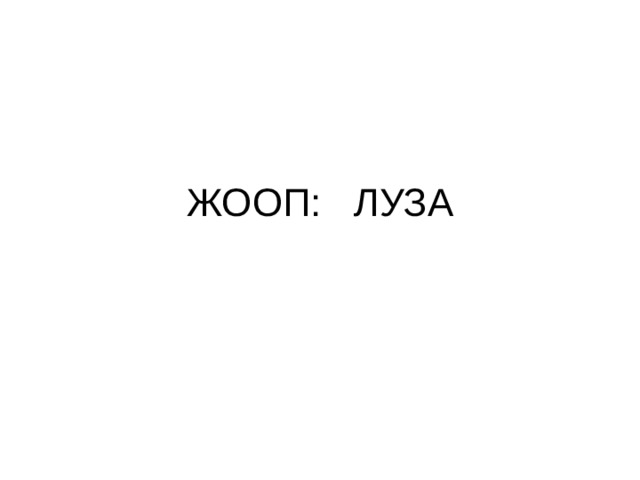 ЖООП: ЛУЗА 