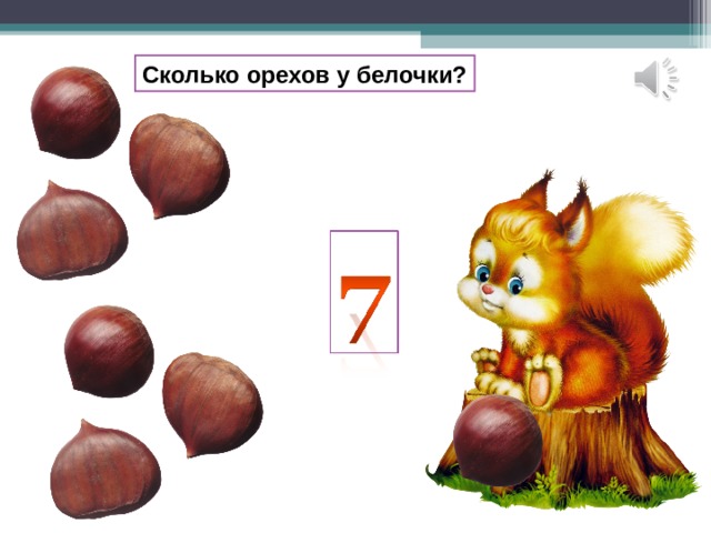 Сколько орехов у белочки? 