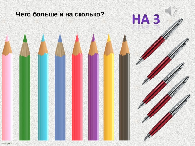 Чего больше и на сколько? 