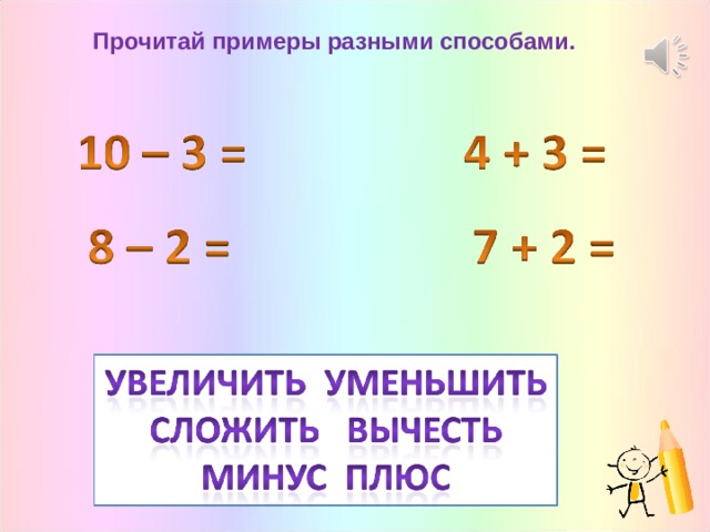 Прочитай примеры разными способами. 