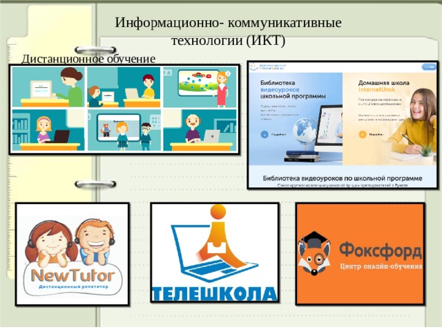 Информационно- коммуникативные технологии (ИКТ) Дистанционное обучение 