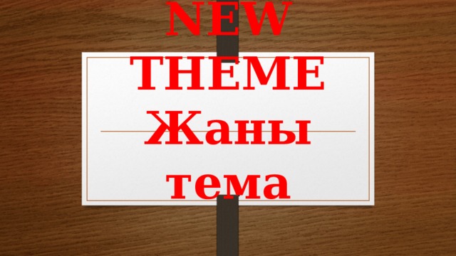 NEW THEME  Жаны тема 