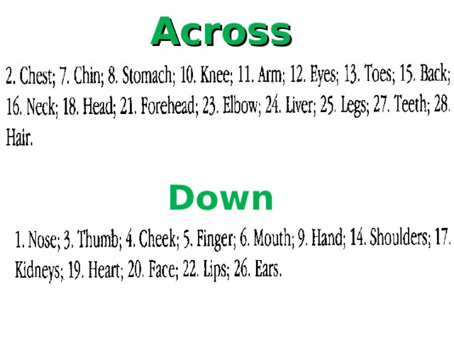Across Down 