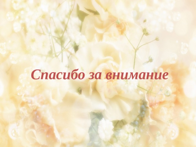 Спасибо за внимание 