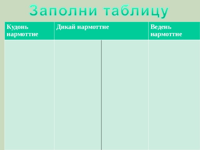 Кудонь нармоттне Дикай нармоттне Ведень нармоттне 