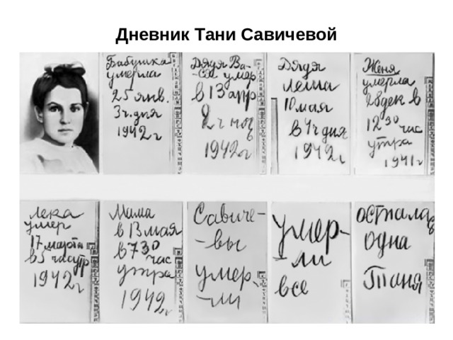 Дневник Тани Савичевой 