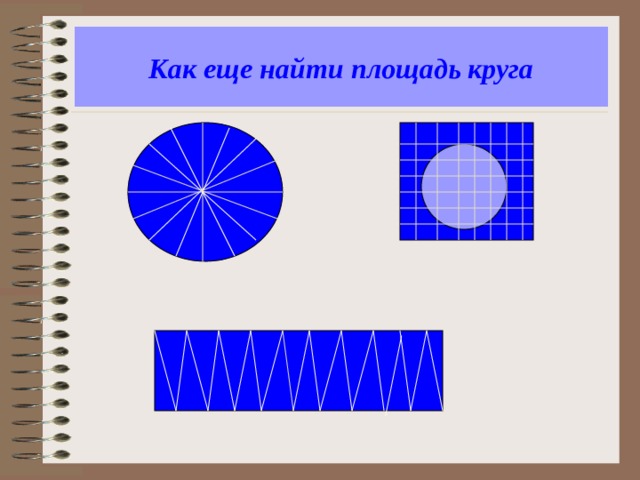 Как еще найти площадь круга 