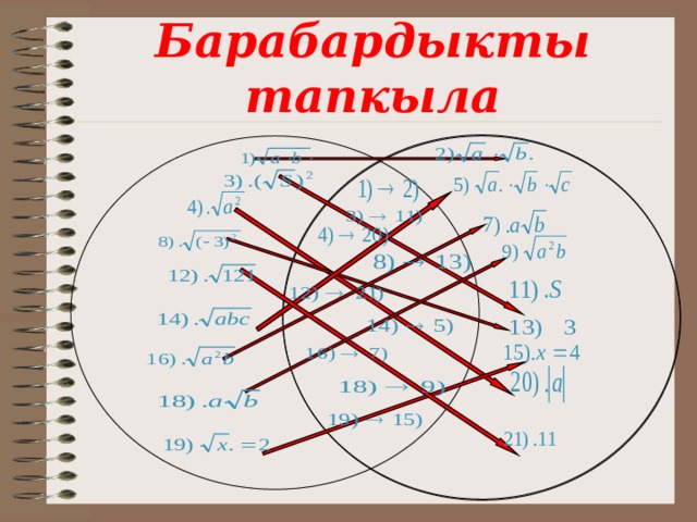Барабардыкты тапкыла 