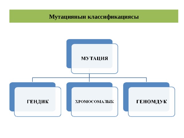Мутациянын классификациясы 