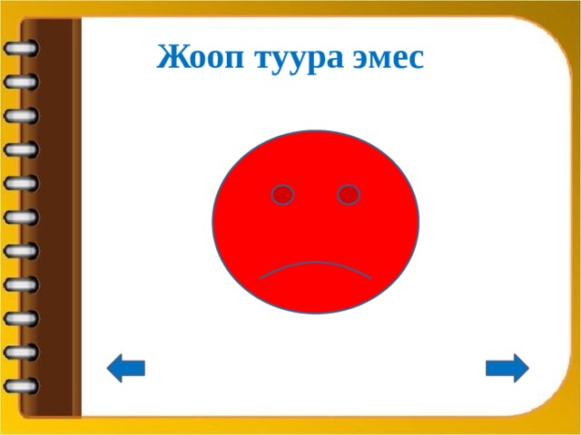 Жооп туура эмес 