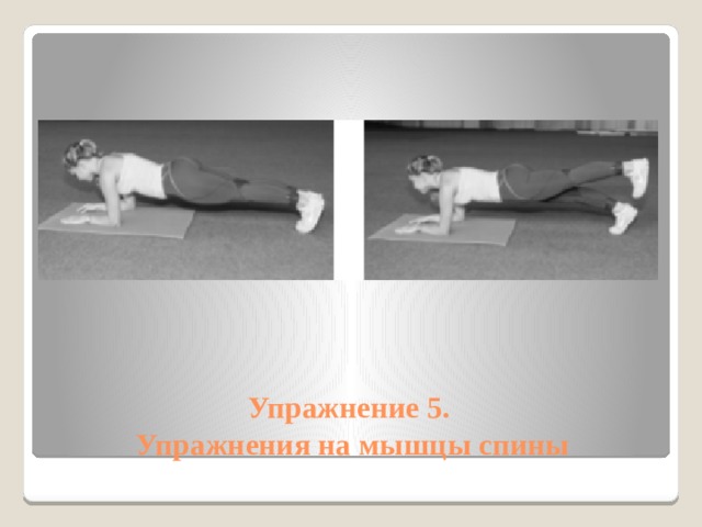 Упражнение 5.  Упражнения на мышцы спины 
