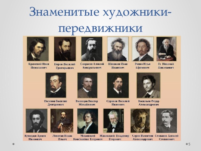 Знаменитые художники-передвижники  