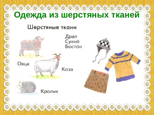 Одежда из шерстяных тканей 
