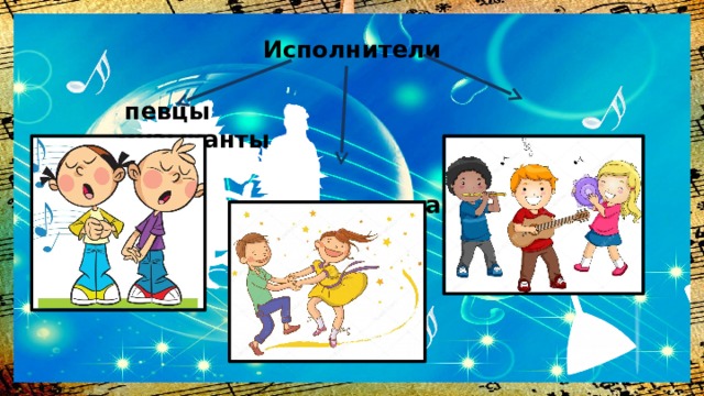 Исполнители  певцы музыканты   танцоры  