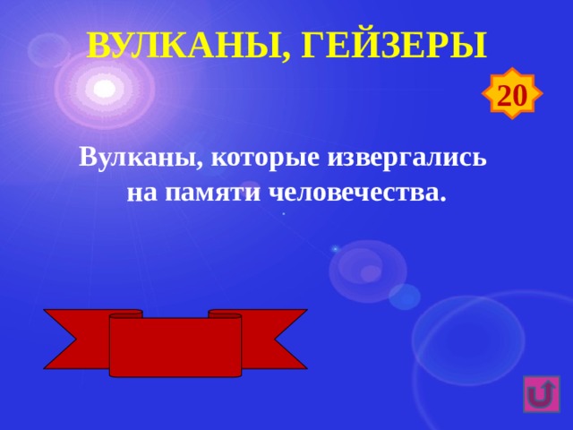 Вулканы, гейзеры 20 Вулканы, которые извергались на памяти человечества. Действующие 