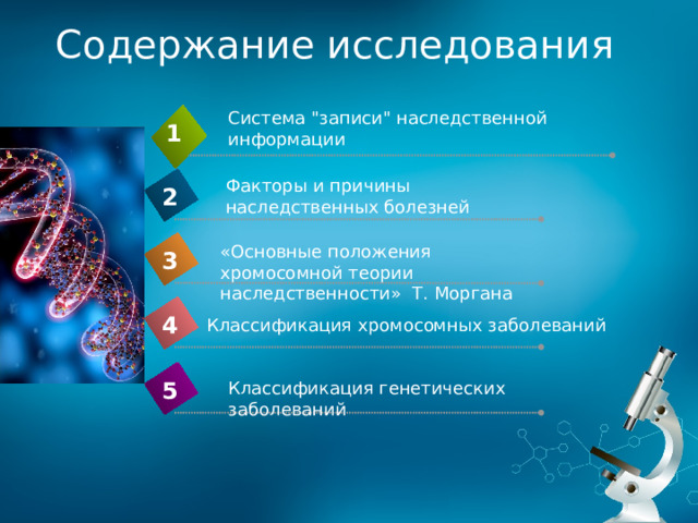 Содержание исследования Система 
