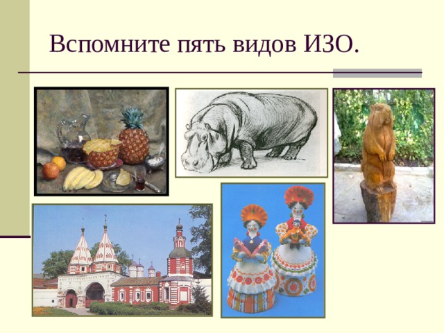 Вспомните пять видов ИЗО. 