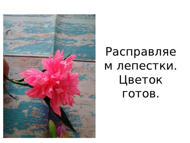 Расправляем лепестки. Цветок готов. 