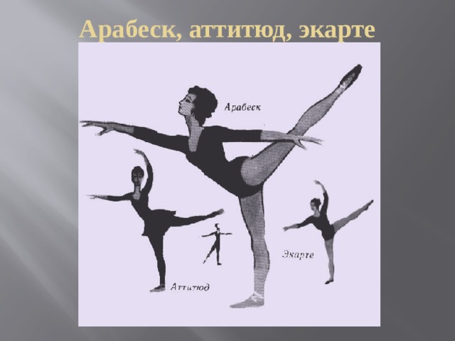 Арабеск, аттитюд, экарте 