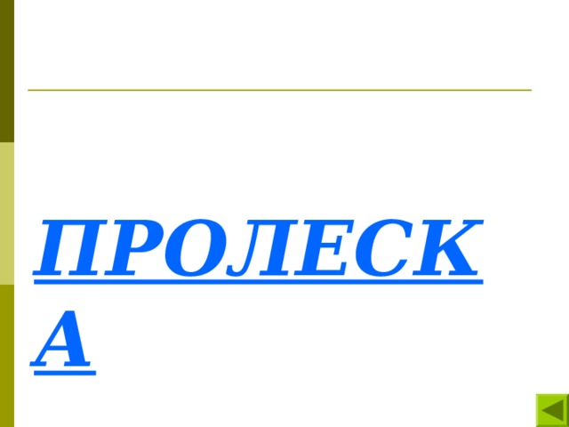 ПРОЛЕСКА 