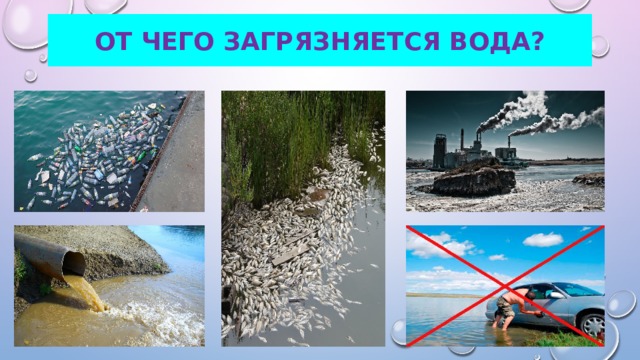 От чего загрязняется вода? 