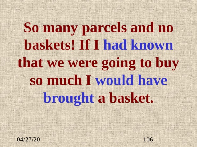 So many parcels and no baskets! If I had know n that we were going to buy so much I  would have br ou g ht a basket.   