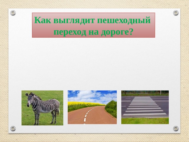 Как выглядит пешеходный переход на дороге? 