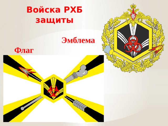 Войска РХБ защиты  Эмблема Флаг 