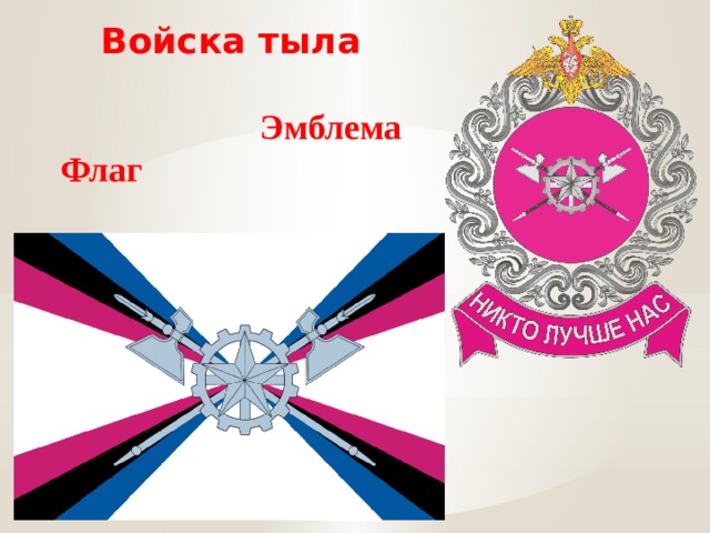Войска тыла  Эмблема Флаг 