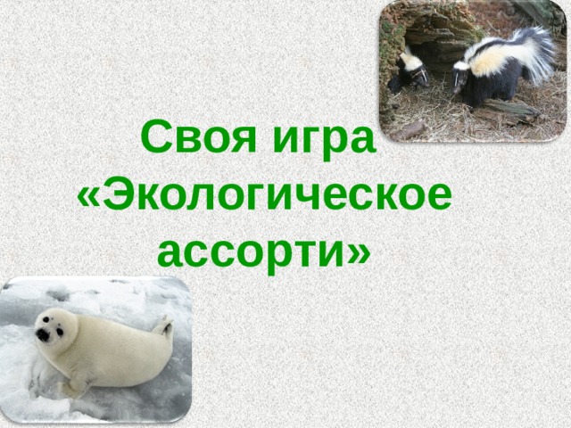 Своя игра «Экологическое ассорти»   