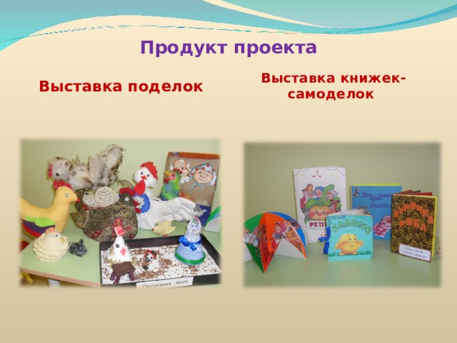 Продукт проекта Выставка книжек-самоделок Выставка поделок 