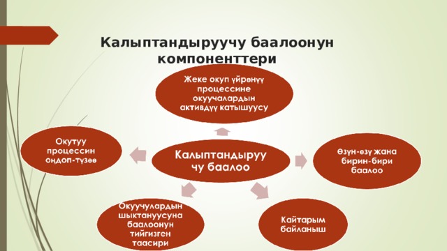 Калыптандыруучу баалоонун компоненттери 