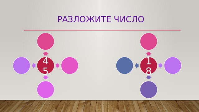 Разложите число 18 45 