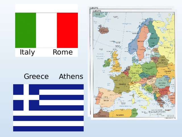 Rome Italy Athens Greece 
