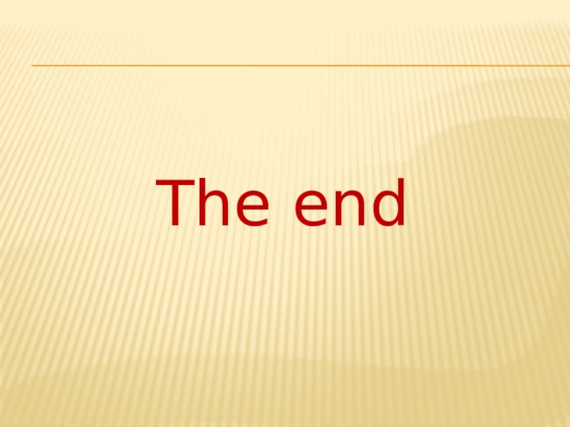 The end 