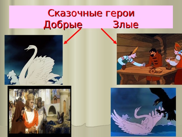 Сказочные герои  Добрые Злые 